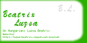 beatrix luzsa business card